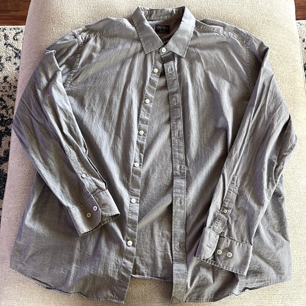 Men’s UNTUCKit Vintage Wash Conwill Shirt - XX-Large / Regular Fit / Navy